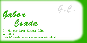 gabor csada business card