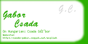 gabor csada business card